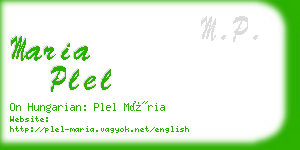 maria plel business card